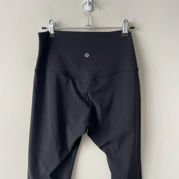 Lululemon Align Crop High Rise Yoga Activewear Leggings Black 10 - Picture 5 of 8